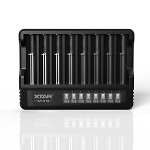 Xtar nhà sản xuất New mx8 phổ 1.5V AA AAA Ni-MH 3.7V Li <span class=keywords><strong>ion</strong></span> 16340 26650 21700 8 Khe cắm 18650 pin sạc công suất <span class=keywords><strong>Tester</strong></span> - Product Image 5