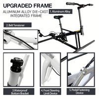 Vélo aquatique à ponton plat, 1 place, cadre en aluminium avec tapis flottant avant, rapide pour la plage, facile à ranger, de Chine Lumark