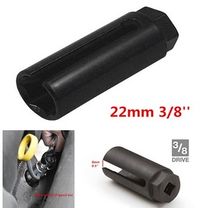 Heavy-Duty Straight Oxygen Sensor Tool- 7/8" 22mm Chrome Vanadium Steel <b>Socket</b> with 3/8" Drive, <b>Universal</b> Fit (JXSS041C) - Product Image 6