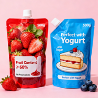 Impression de personnalité Pochette à bec anti-fuite Purée de fruits Nourriture pour bébé Jus de bébé Squeeze Champignon Cap Sacs d'emballage
