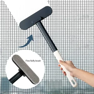 Multifunctional Long Handled Window Glass Cleaning Brush Wet/Dry Dual-Use Soft Nylon Bristles Eco-Friendly for <b>Sofa</b> <b>Pet</b> Cleaning - Product Image 3