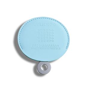 Advertising <b>Small</b> Circle <b>Round</b> Epoxy Logo <b>Mirror</b> Custom Leather Pocket Stainless Steel <b>Mirror</b> - Product Image 4