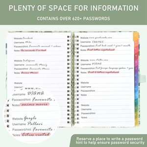 Agenda a spirale A5 con codice di accesso, per indirizzi e numeri di telefono, ideale per anziani - Regalo - Product Image 3