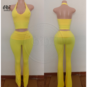 Conjunto de Dos Piezas <span class=keywords><strong>para</strong></span> Mujer, <span class=keywords><strong>Verano</strong></span> 2026, Ropa Y2K, Top Corto con Cordones y Doble Capa, y Leggings Capri - Product Image 6