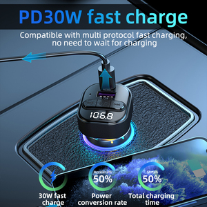 ที่ชาร์จในรถยนต์แบบพอร์ต<span class=keywords><strong>ค</strong></span>ู่ Type-C PD30W อะแดปเตอร์ชาร์จเร็วพิเศษ<span class=keywords><strong>ส</strong></span>ำหรับโทรศัพท์, ช่องเสียบที่จุดบุหรี่แบบ USB 2 พอร์ต - Product Image 3