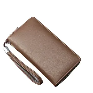 Men's Long Wallet 2024 New Multi slot Leather Clip Zipper Large Capacity Card Bag Men's Wallet High Quality Low Price