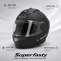 Casque de moto intégral en PP économique avec fermeture rapide, taille ajustable pour hommes et femmes, toutes saisons
