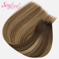 Extensions de cheveux russes invisibles XO Butterfly Weft sans couture, double bande, cheveux humains Remy avec cuticules intactes, pour usage en salon