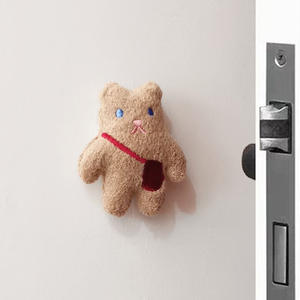 Autocollant anti-choc pour poignée de porte de chambre d'enfant, style coréen, style Instagram, <span class=keywords><strong>petit</strong></span> ours en peluche, silencieux, à coller derrière la porte - Product Image 4