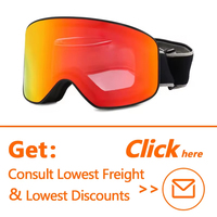 Lunettes de ski personnalisées anti-buée anti-rayures protection UV400 Lunettes de ski pour femmes Lunettes de snowboard
