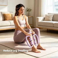 Rouleau de massage circulaire multifonctionnel pour mollets – Soulagement des jambes pour hommes et femmes adultes – Outil de fitness manuel pour amincir et sculpter les pieds