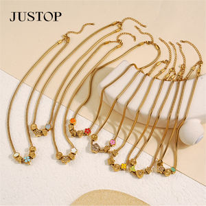 Collar OEM/OEM al por Mayor, Personalizado, Impermeable, de Acero Inoxidable, Chapado en Oro y Plata, Cadena de Eslabones de Moda, Colgante, Joyería de Moda - Product Image 1