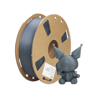 Filamen PLA+ 1.75mm 1kg Abu-abu Mengkilap PLA Plus Filamen Printer 3D untuk Pencetakan FDM OEM ODM Grosir Pasokan Massal