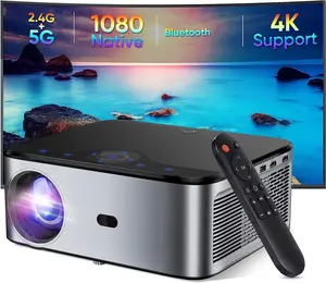 Proyector de películas 4K para acampada al aire libre, proyector de películas diurnas con altavoz dual i-Fi, WiFi de 5G, Bluetooth para hotel - Product Image 1