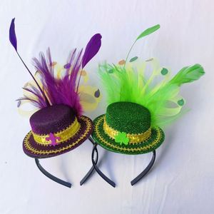 Diadema con Plumas para el Día de San Patricio, Accesorio para Mujeres, Decoración para Carnaval y Mardi Gras - Product Image 4