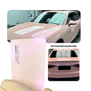 Film de protection de voiture rose corail en gros d'usine, auto-adhésif, protection <span class=keywords><strong>UV</strong></span> 99%, changeant de couleur, anti-rayures, auto-réparateur, en PVC - Product Image 1
