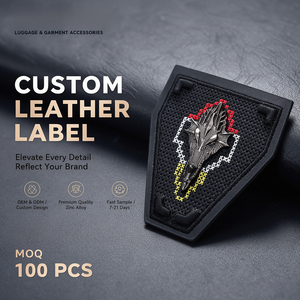 Custom Metal PU Leather Tag Custom Logo Patch for Hooded <b>Coats</b> Baseball Hats Beach Bags Silk Shawls Casual Belts - Product Image 1