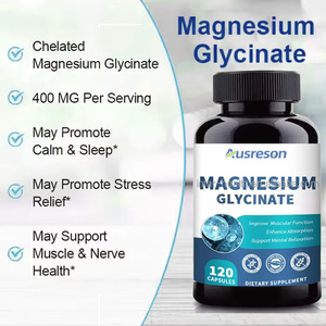 Cápsulas de Bisglicinato de Magnesio Ausreson OEM 400mg 500mg, Suplementos Deportivos de Etiqueta Privada, 90 Cápsulas - Product Image 3