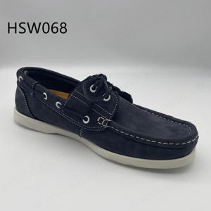 HY, Chaussures <span class=keywords><strong>bateau</strong></span> en cuir <span class=keywords><strong>nubuck</strong></span> haut de gamme pour la marche en plein air, styles exclusifs, ne gèlent pas les pieds, fabriquées à la main, bleu foncé, chaussures penny HSW068 - Product Image 2