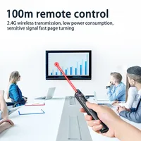 Présentateur laser sans fil 2,4 G, télécommande USB, souris, stylo de retournement de page sans fil RF, pointeur laser rouge, stylo PPT