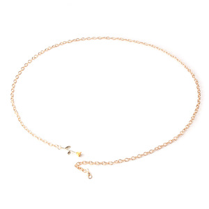 Chaîne de taille en métal pour femme avec pendentif rose et motif végétal, chaîne fine à porter au quotidien - Product Image 5