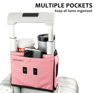 Riemot porte-gobelet de voyage, porte-gobelet de voyage <span class=keywords><strong>à</strong></span> <span class=keywords><strong>main</strong></span> libre Caddy-tient deux tasses <span class=keywords><strong>à</strong></span> café-s'adapte aux poignées de valise <span class=keywords><strong>à</strong></span> roulettes - Product Image 2