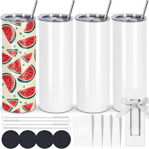 30 Oz Sublimation Tumblers Bulk, Sublimation Tumbler Stainless Steel Double Wall Vacuum Insulation Cups with Straw, Individually - Product Image 1