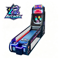 Machine de jeu d'arcade à monnayeur pour lancer de boules de bowling avec rédemption de tickets pour parc d'attractions