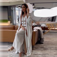 Vente en gros OEM Dubaï Arabie Turquie Robe Musulmane de Luxe pour Femmes, Abaya Caftan Noir Personnalisé
