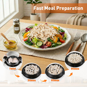 Chicken Shredder Large Visible Ergonomic Handle With Transparent Cover for Kitchen Household BBQ Tacos - Product Image 4