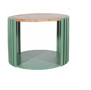 โต๊ะกาแฟทรงกลมทันสมัย โต๊ะกลางไม้ ดีไซน์สวยงาม โต๊ะห้องนั่งเล่นขนาดกะทัดรัดสำหรับใช้ในบ้าน - Product Image 1