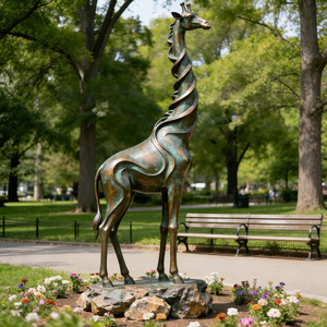 Sculpture d'art personnalisée en bronze moulé grandeur nature pour l'extérieur, tête de vache, vache <span class=keywords><strong>Angus</strong></span>, chameau, âne, girafe - Product Image 4