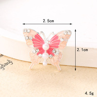 Épingles à ailes de papillon en émail irisé pour sabots en EVA perforés et embouts anti-poussière pour téléphone avec ensembles de chaînes
