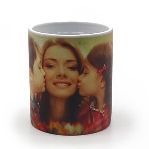 11Oz Thăng Hoa Khoảng Trống Tùy Chỉnh Văn Bản Và Hình Ảnh Long Lanh Gốm Lưu Niệm Cốc Ma Thuật Nhiệt Màu Sắc Thay Đổi Cốc Với Hình Trái Tim Tay - Product Image 3