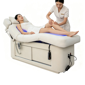 Tables <span class=keywords><strong>de</strong></span> <span class=keywords><strong>massage</strong></span> électriques chauffées à l'eau <span class=keywords><strong>de</strong></span> haute qualité, tables <span class=keywords><strong>de</strong></span> <span class=keywords><strong>massage</strong></span> spa à 2 moteurs, équipement <span class=keywords><strong>de</strong></span> salon avec éclairage LED - Product Image 1