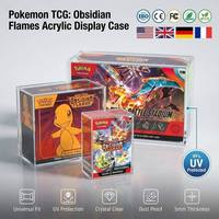   Boîte de collection Elite Trainer Box TCG, lot de boosters, boîte de présentation en acrylique Build & Battle Stadium, étui protecteur avec couvercle magnétique résistant aux UV