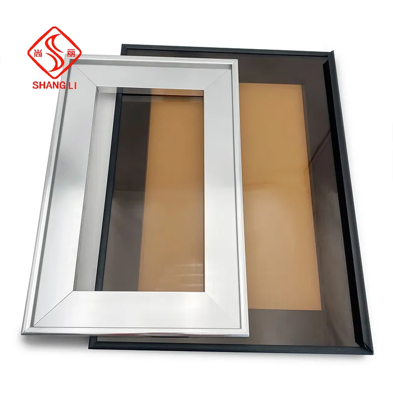 Factory price wardrobe aluminium Extrude frame profile for 5mm glass use