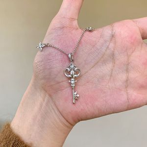 S925 Pure Silver <b>Light</b> Luxury Full Diamond <b>Star</b> Necklace Earrings Set Sparkling Collarbone Chain for Women Fine Pendants Charms - Product Image 3