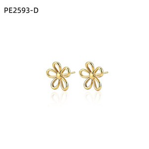 Amy Amy Flower <b>Stud</b> Earrings <b>Silver</b> Plated For Women Fashion Jewelry Gift - Product Image 2