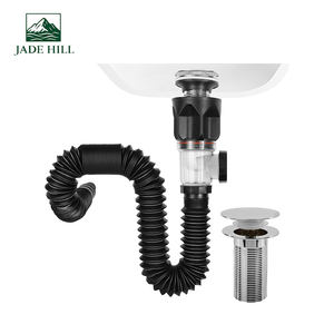 High Quality Modern Chrome Plated Flexible Expandable Anti-Odor Drain Hose for Bathroom <b>Sink</b> Renovation 3 Units Pop up Waste - Product Image 1