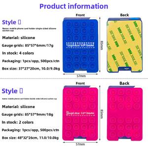 Support de téléphone à ventouse en silicone avec logo personnalisé imprimé, 24 cellules, robuste, antidérapant, pour diffusion en direct et selfies, avec rangement pour cartes - Product Image 4