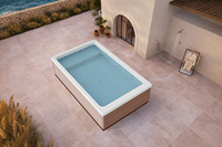 Piscine de spa résidentielle extérieure de 3 m en fibre de verre et acrylique avec jets, design écologique et étanche pour usage domestique et jardin