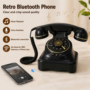 Téléphone de bureau rétro Bluetooth prêt à être expédié, prend en charge l'assistant vocal, téléphones filaires de style rétro, vente en gros - Product Image 4