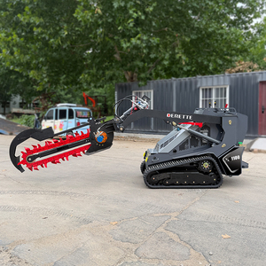Mini-chargeuse sur chenilles Derette XC1100 25HP avec accessoires de tranchage hydrauliques de 47 pouces pour les projets d'aménagement paysager - Product Image 4