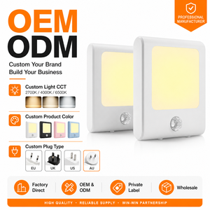 Classic Square <b>Motion</b> <b>Sensor</b> Night <b>Light</b> Plug-in <b>LED</b> <b>Light</b> with <b>Motion</b> <b>Sensor</b> Warm White Energy Saving Indoor Safety Lamp - Product Image 1