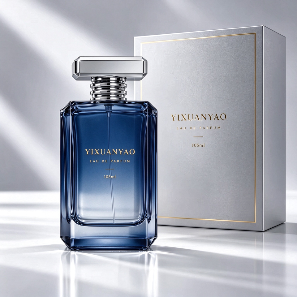 105ml Luxury Flat Glass Perfume Bottle Empty Crimp Neck Fine Mist Spray ...