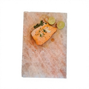 Wholesale New Natural Shape Refined Himalayan Salt Cooking Slab <b>Plates</b> Eco-Friendly Carved BBQ Grill <b>Rack</b> Tray Box OEM Service - Product Image 1