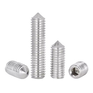 304 Stainless Steel <b>Socket</b> Head Mill Screws M3 M4 M5 <b>Pointed</b> Tip Set Screw DIN914 Construction Industry - Product Image 4
