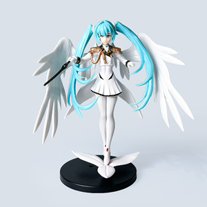 Figura de PVC de 21CM de Miku Cosplay con Alas, Figura de Anime de Chicas Lindas de Pie, Estatua Coleccionable, Juguete, Regalo - Product Image 1