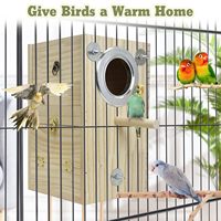 Boîte de nidification en bois pour perroquets, nichoir de reproduction pour oiseaux, cage à perruches, fournitures pour animaux de compagnie, vente en gros